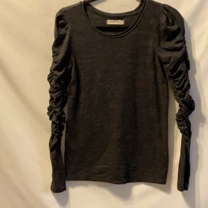 WeThe Free Dark Gray Ruched Long Sleeve  Size Small